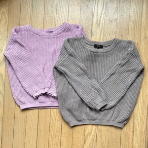 Quince 100% Organic Cotton Fisherman Sweater Set Sz 4T